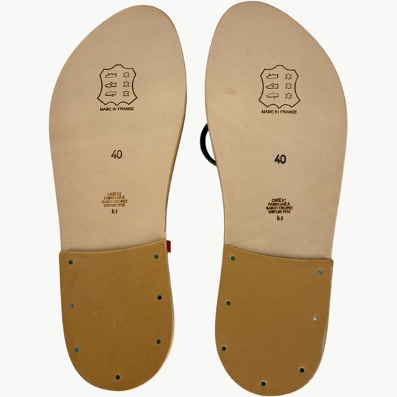 NIB DÔEN & K.Jacques Bikini Sandal | Sz 40 (9) | Rouge Vachetta (Tan) - Picture 6 of 16